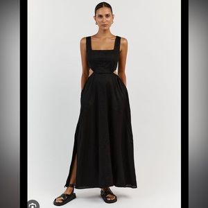 DISSH 100% Linen - corset midi dress